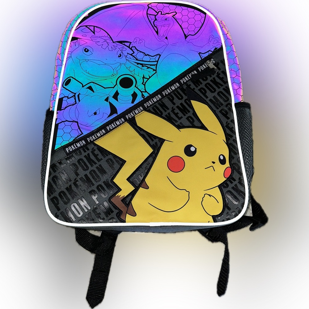 Pokemon Licensed Kids Backpack & Thermos Lunchbox Bundle - Multicolor